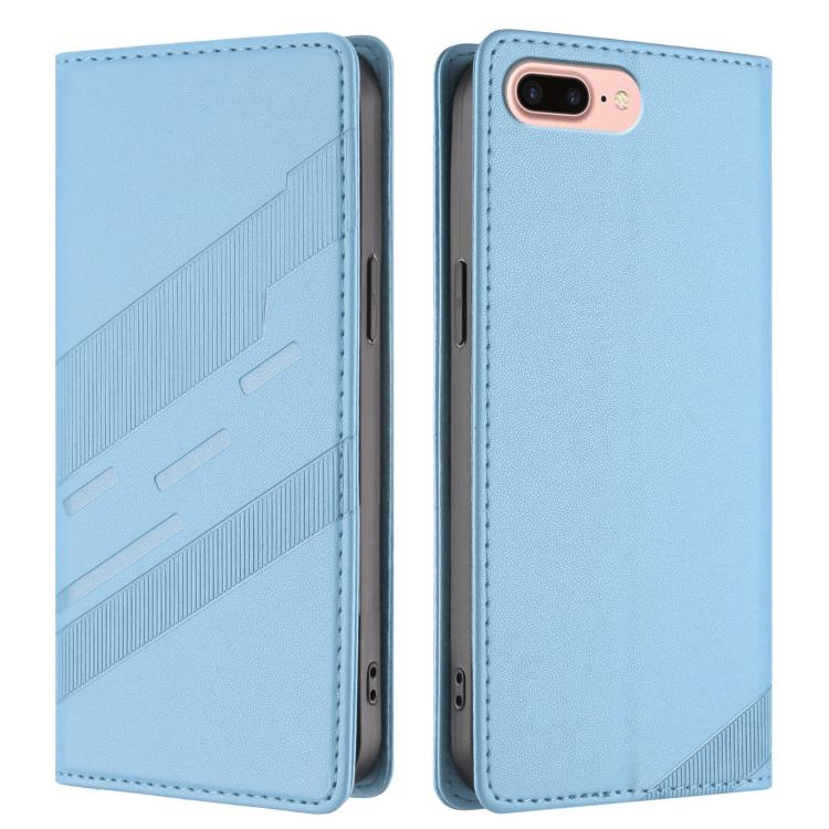 For iPhone 8 Plus / 7 Plus Embossed Multi-functional Wallet Retro Leather Phone Case