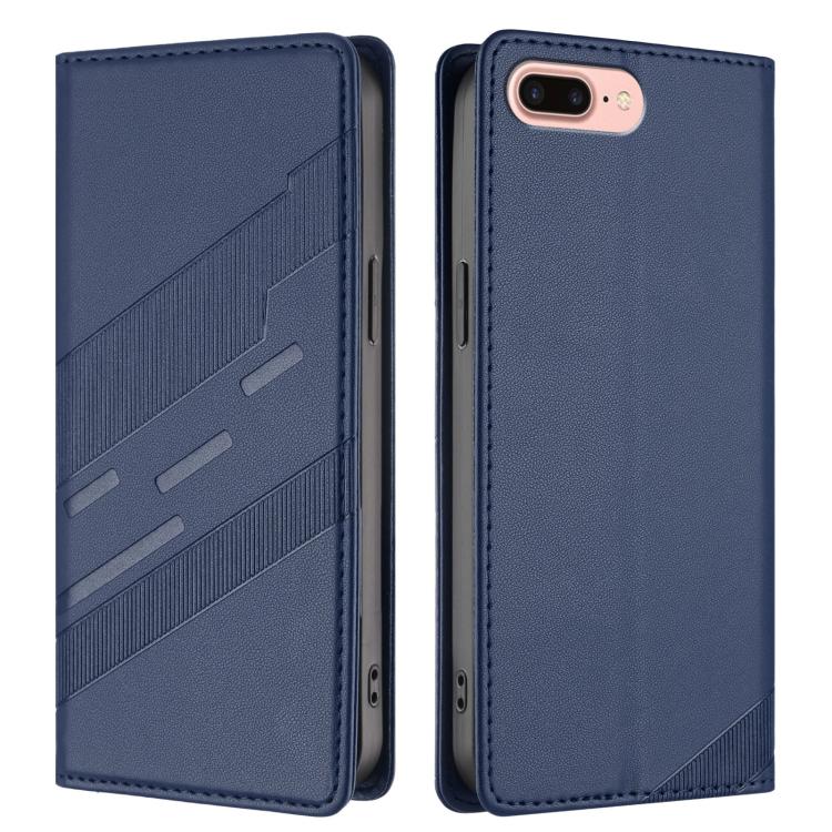 For iPhone 8 Plus / 7 Plus Embossed Multi-functional Wallet Retro Leather Phone Case