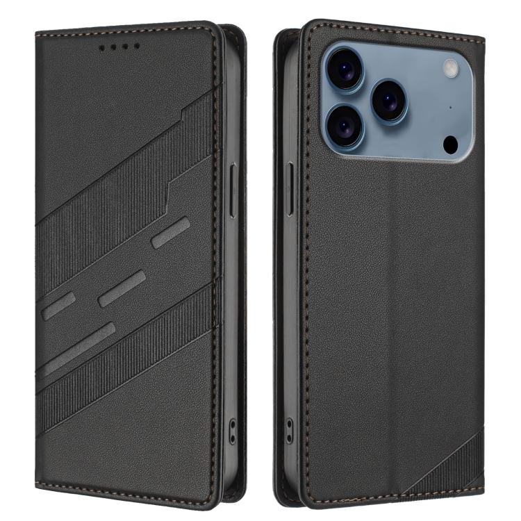 For iPhone 17 Pro Embossed Multi-functional Wallet Retro Leather Phone Case
