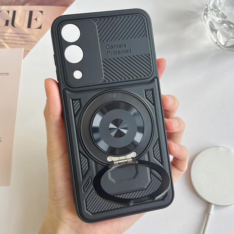 For Samsung Galaxy S25 Edge 5G Armor Rotating Holder MagSafe Phone Case