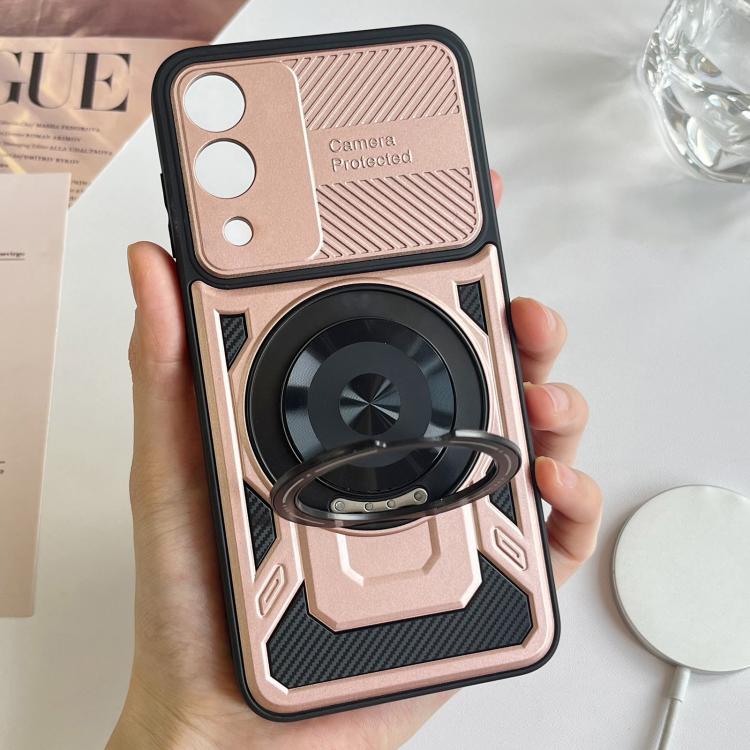 For Samsung Galaxy S25 Edge 5G Armor Rotating Holder MagSafe Phone Case