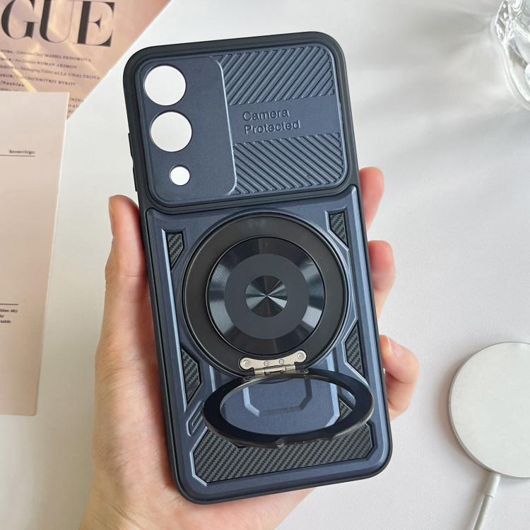 For Samsung Galaxy S25 Edge 5G Armor Rotating Holder MagSafe Phone Case