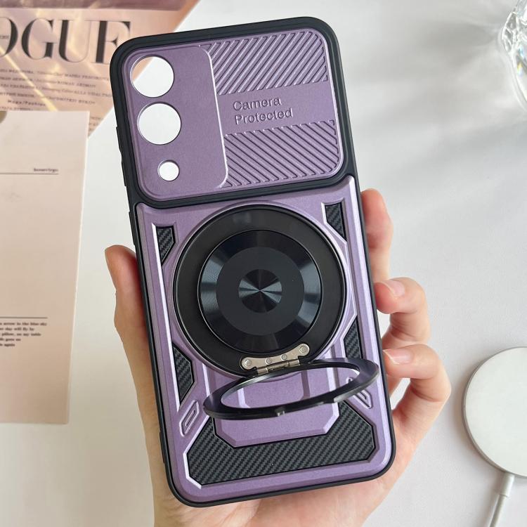 For Samsung Galaxy S25 Edge 5G Armor Rotating Holder MagSafe Phone Case