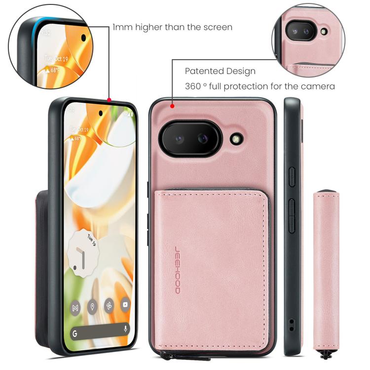 For Google Pixel 9a JEEHOOD J02 Magnetic Zipper Horizontal Flip Leather Phone Case