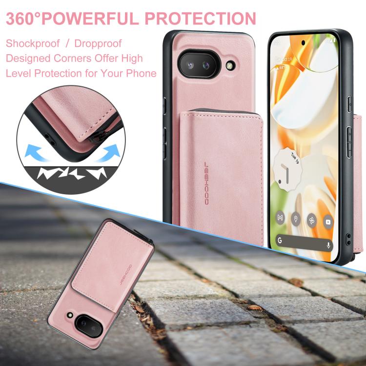 For Google Pixel 9a JEEHOOD J02 Magnetic Zipper Horizontal Flip Leather Phone Case