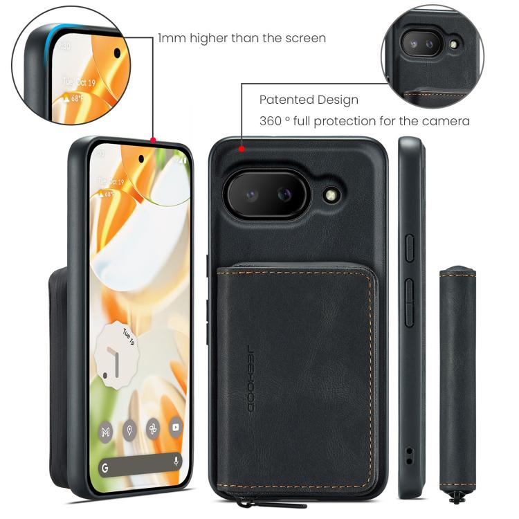 For Google Pixel 9a JEEHOOD J02 Magnetic Zipper Horizontal Flip Leather Phone Case