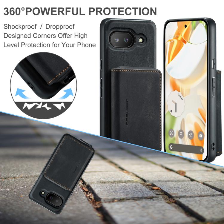 For Google Pixel 9a JEEHOOD J02 Magnetic Zipper Horizontal Flip Leather Phone Case