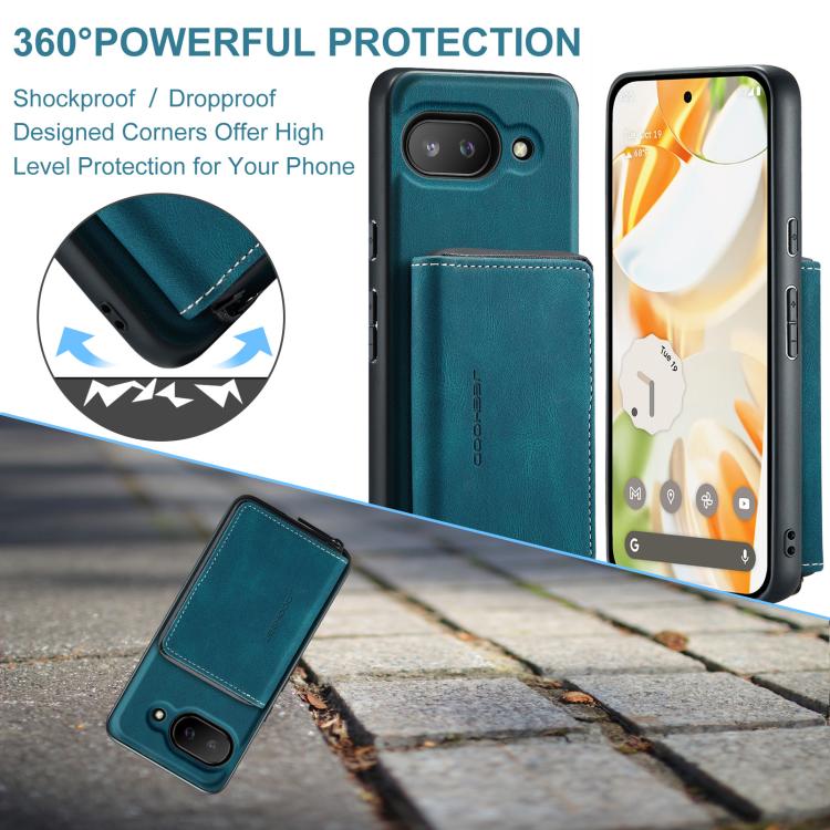 For Google Pixel 9a JEEHOOD J02 Magnetic Zipper Horizontal Flip Leather Phone Case