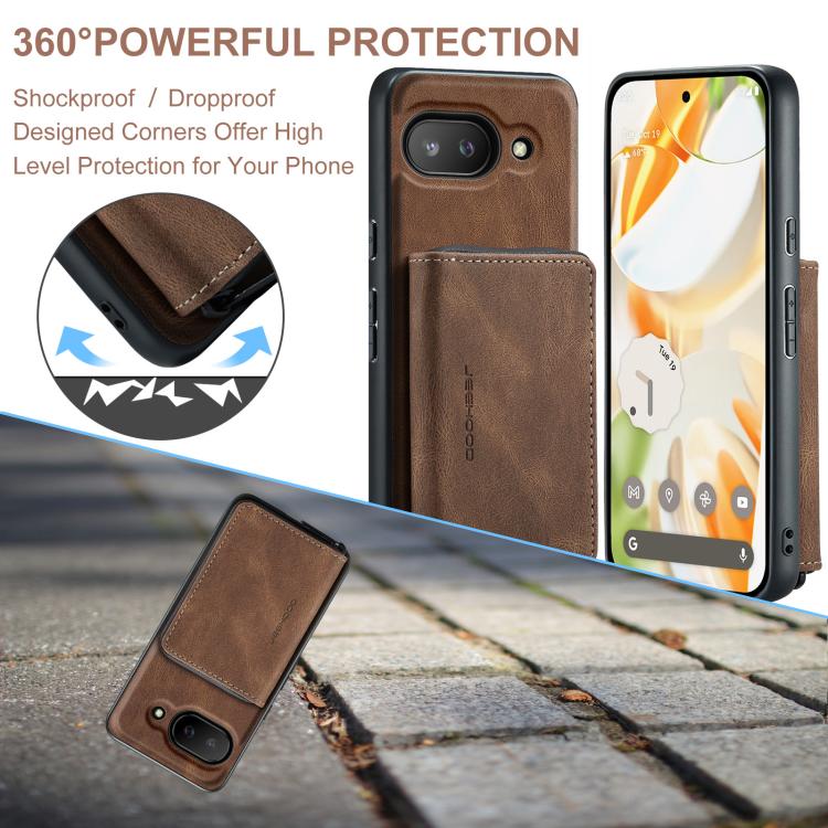 For Google Pixel 9a JEEHOOD J02 Magnetic Zipper Horizontal Flip Leather Phone Case
