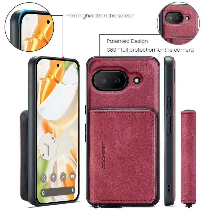 For Google Pixel 9a JEEHOOD J02 Magnetic Zipper Horizontal Flip Leather Phone Case