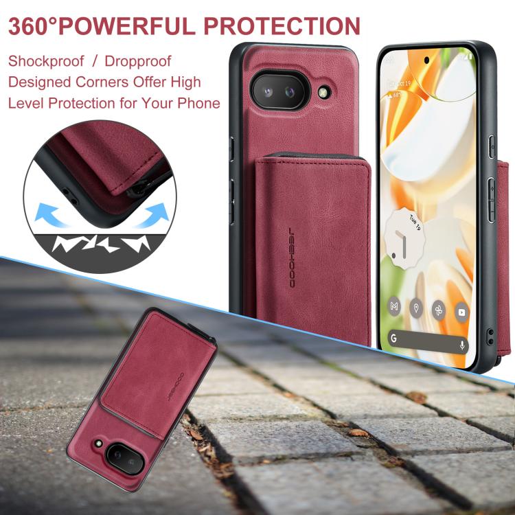 For Google Pixel 9a JEEHOOD J02 Magnetic Zipper Horizontal Flip Leather Phone Case