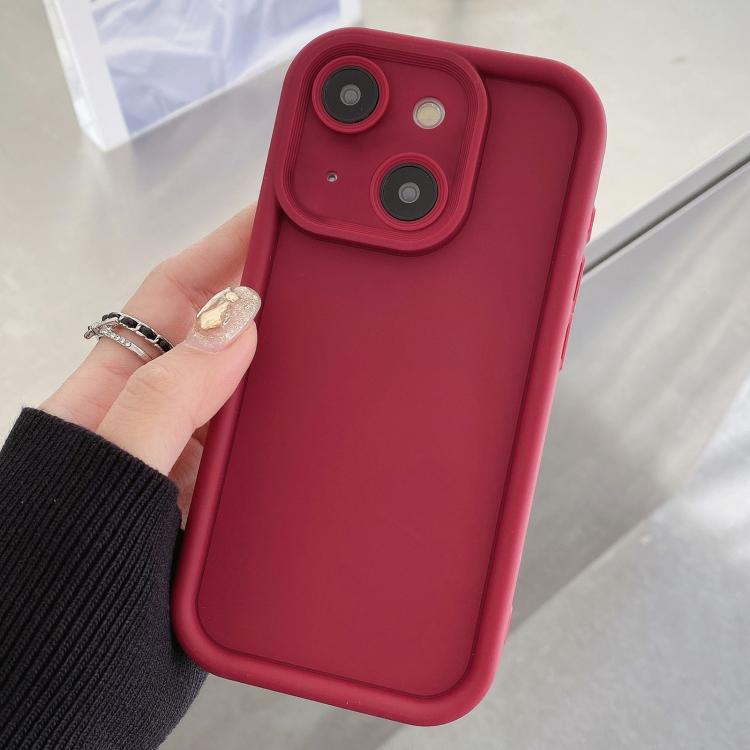 For iPhone 13 Shockproof Frame Frosted Precise Hole TPU Phone Case
