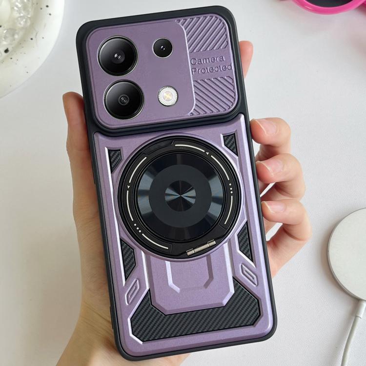 For Redmi Note 13 5G Global Armor Rotating Holder MagSafe Phone Case