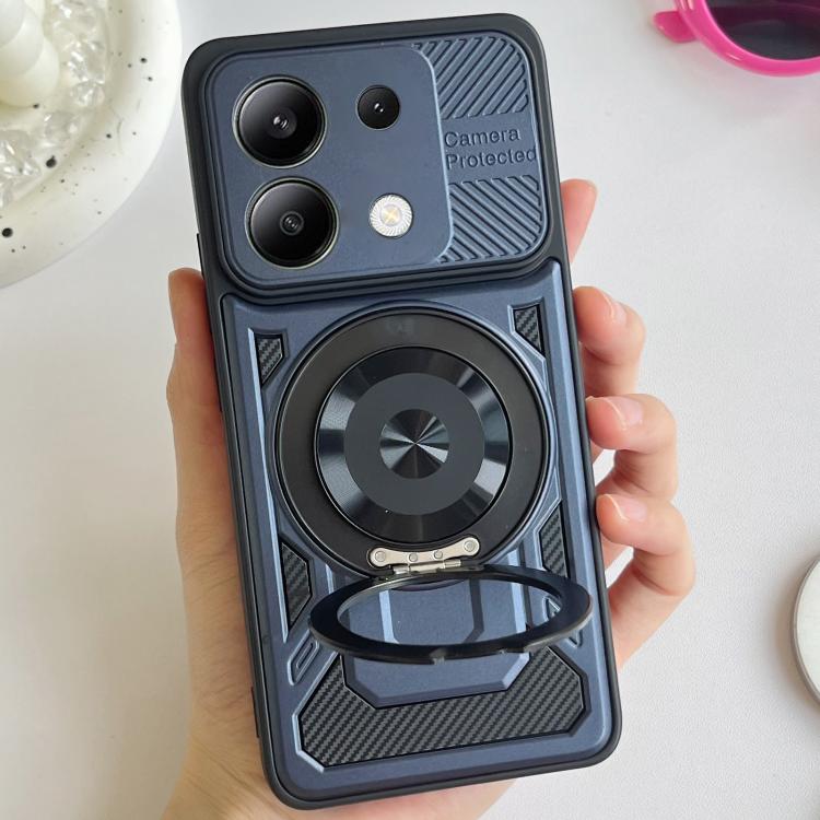 For Redmi Note 13 Pro 4G Global Armor Rotating Holder MagSafe Phone Case