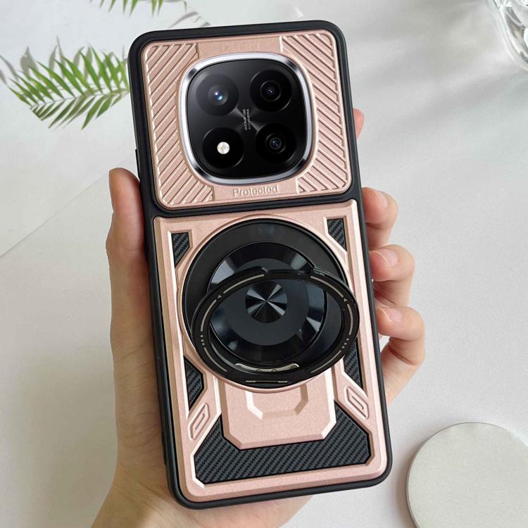 For Redmi Note 14 Pro 4G Global Armor Rotating Holder MagSafe Phone Case