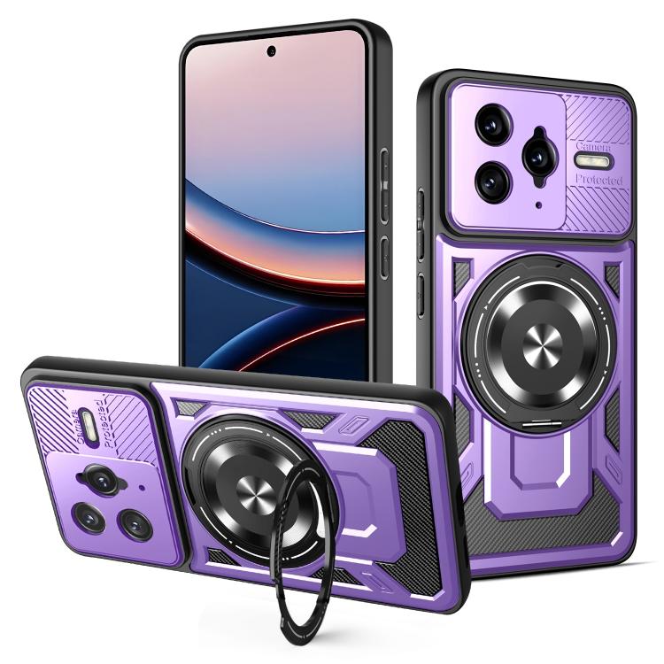 For Redmi K80 Pro / Poco F7 Ultra Armor Rotating Holder MagSafe Phone Case