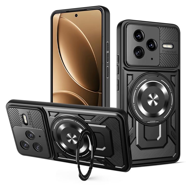 For Redmi K80 / Poco F7 Pro Armor Rotating Holder MagSafe Phone Case