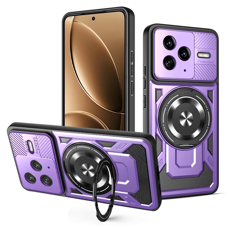 For Redmi K80 / Poco F7 Pro Armor Rotating Holder MagSafe Phone Case