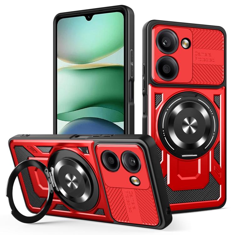 For Redmi A5 4G 171.7mm Armor Rotating Holder MagSafe Phone Case