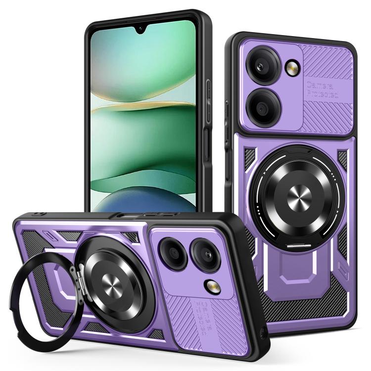 For Redmi A5 4G 171.7mm Armor Rotating Holder MagSafe Phone Case