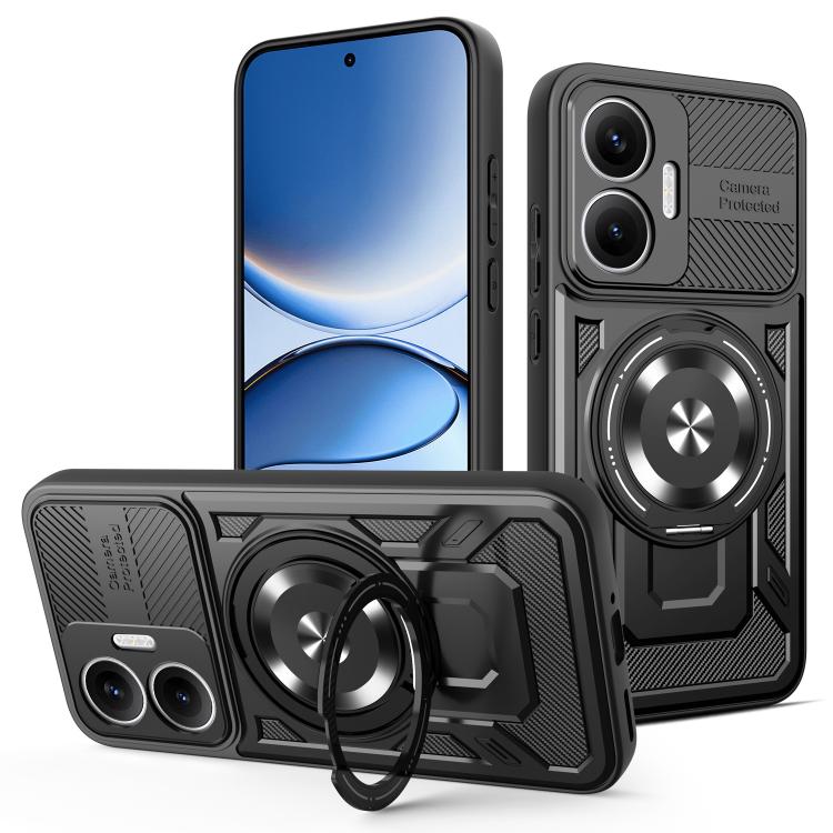 For Redmi Turbo 4 Pro Armor Rotating Holder MagSafe Phone Case