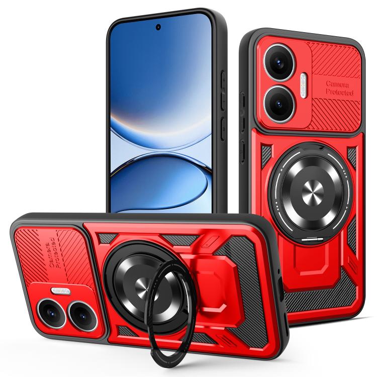For Redmi Turbo 4 Pro Armor Rotating Holder MagSafe Phone Case