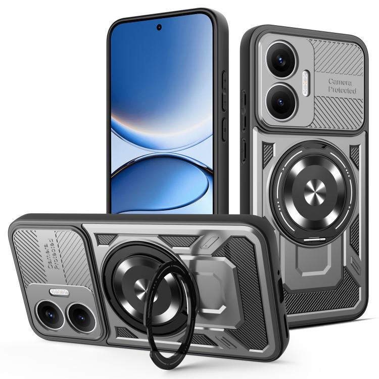 For Redmi Turbo 4 Pro Armor Rotating Holder MagSafe Phone Case