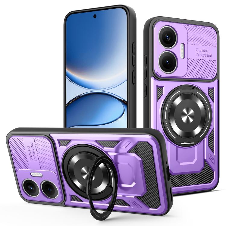 For Redmi Turbo 4 Pro Armor Rotating Holder MagSafe Phone Case