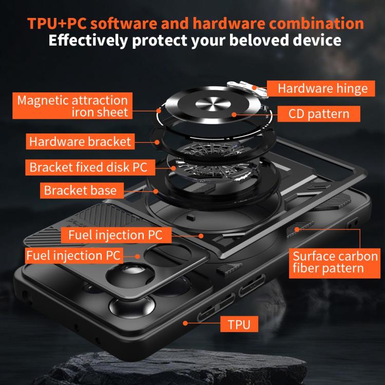 For Redmi K80 / Poco F7 Pro Armor Rotating Holder MagSafe Phone Case