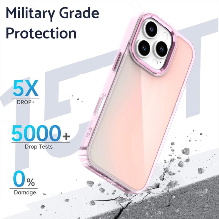 For iPhone 16 Pro Max Plating Gradient Discolor Phone Case