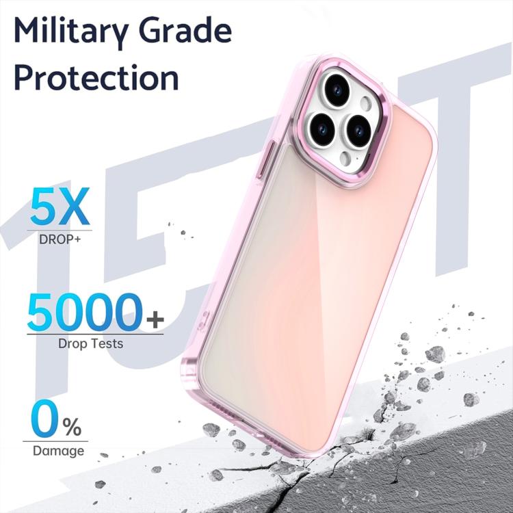 For iPhone 15 Pro Max Plating Gradient Discolor Phone Case