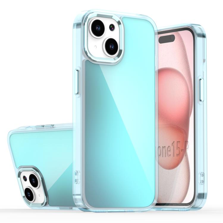 For iPhone 15 Plus Plating Gradient Discolor Phone Case