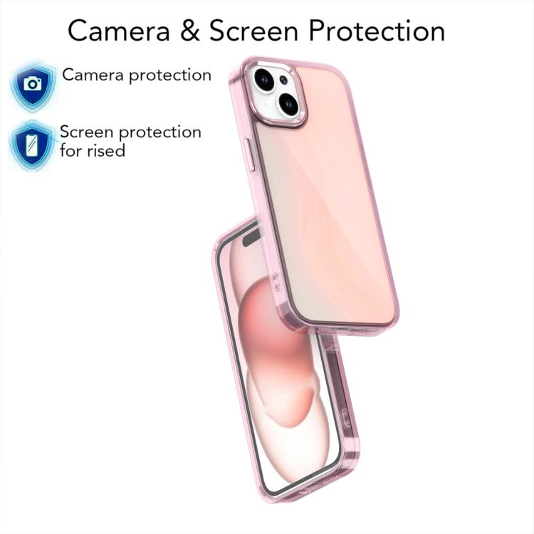 For iPhone 15 Plus Plating Gradient Discolor Phone Case