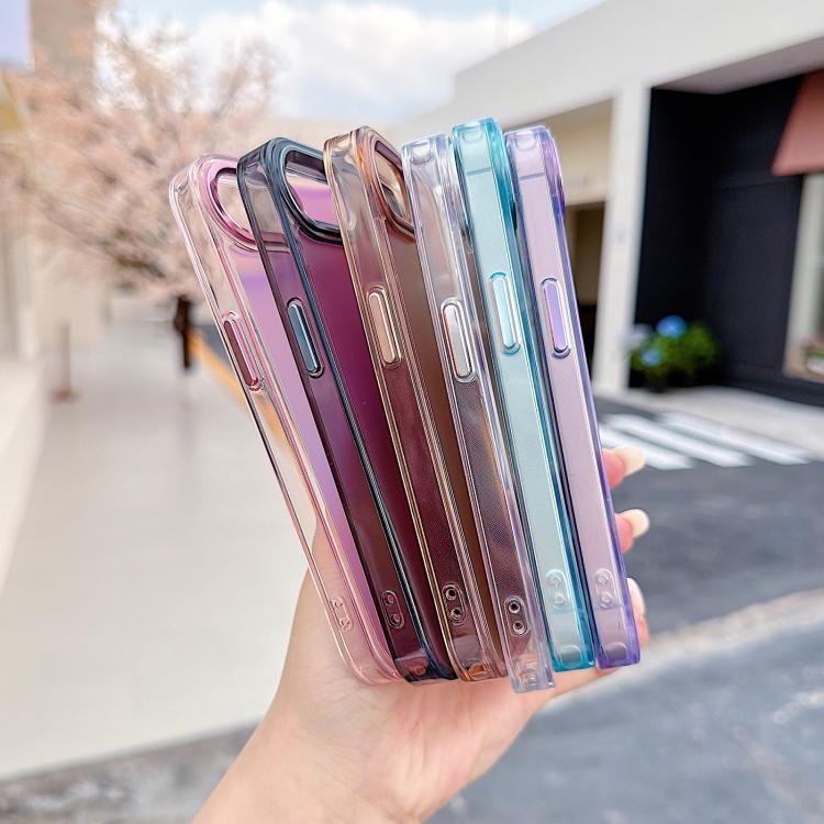 For iPhone 17e / 16e Plating Gradient Discolor Phone Case