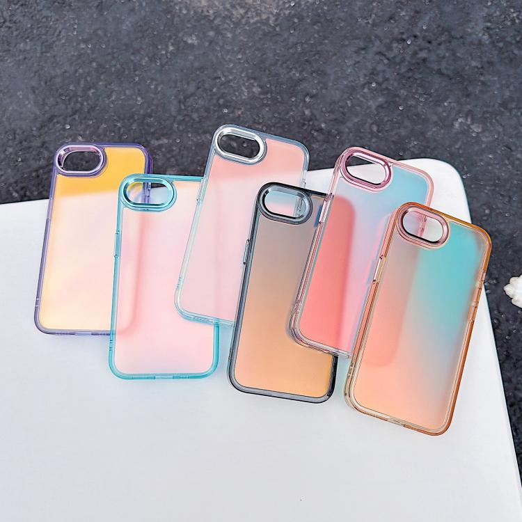 For iPhone 17e / 16e Plating Gradient Discolor Phone Case
