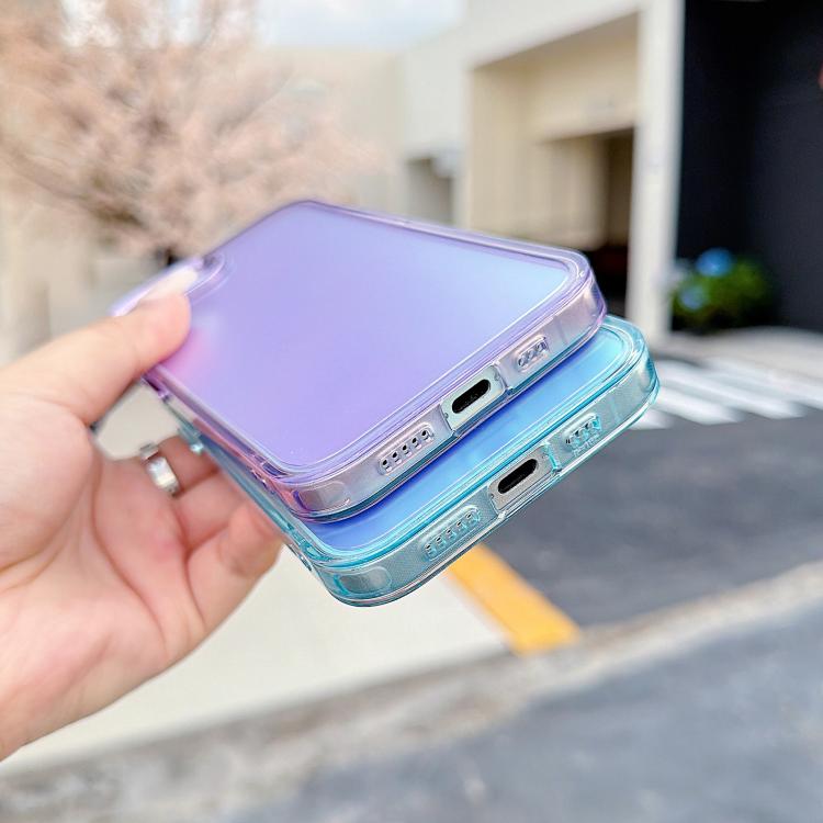 For iPhone 17e / 16e Plating Gradient Discolor Phone Case