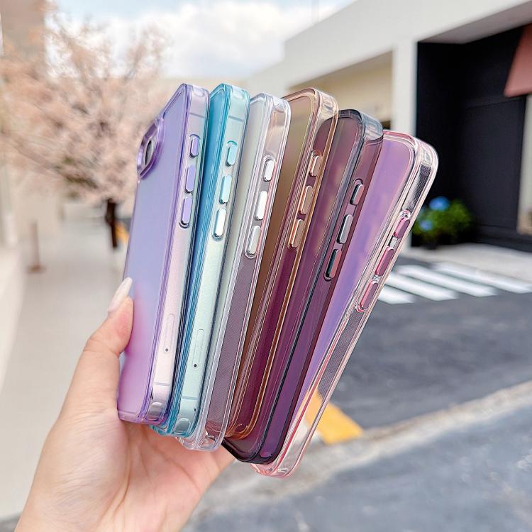 For iPhone 17e / 16e Plating Gradient Discolor Phone Case