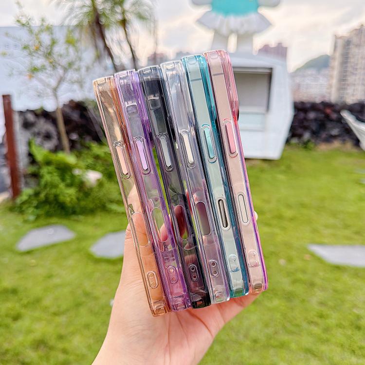 For iPhone 17 Plating Gradient Discolor Phone Case