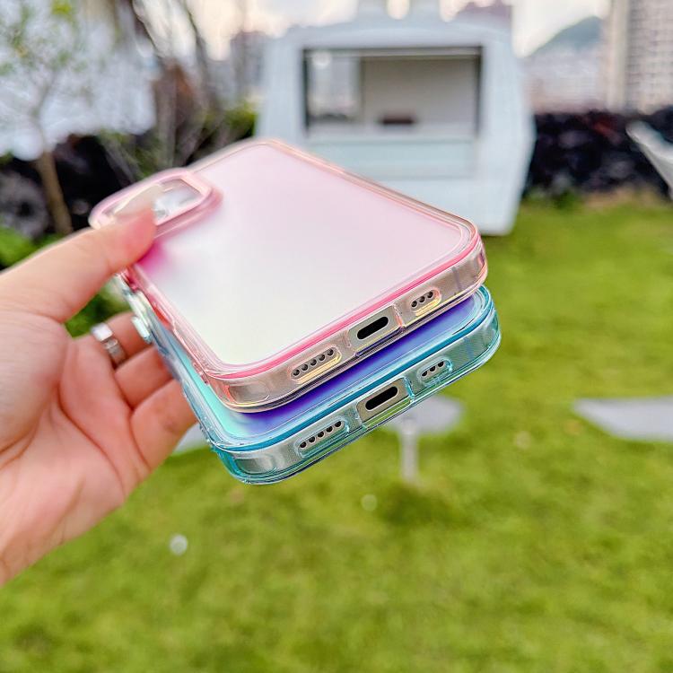 For iPhone 17 Plating Gradient Discolor Phone Case
