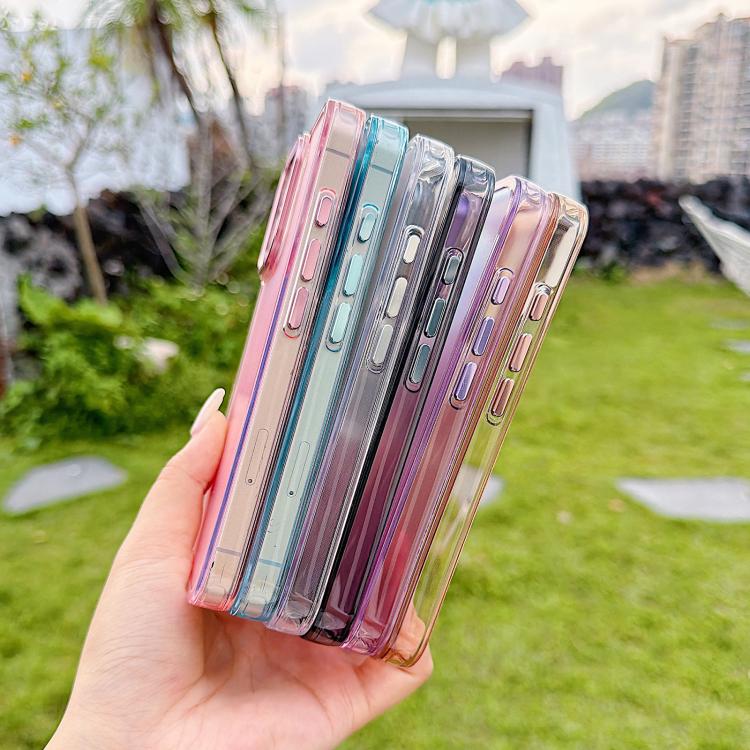 For iPhone 17 Plating Gradient Discolor Phone Case