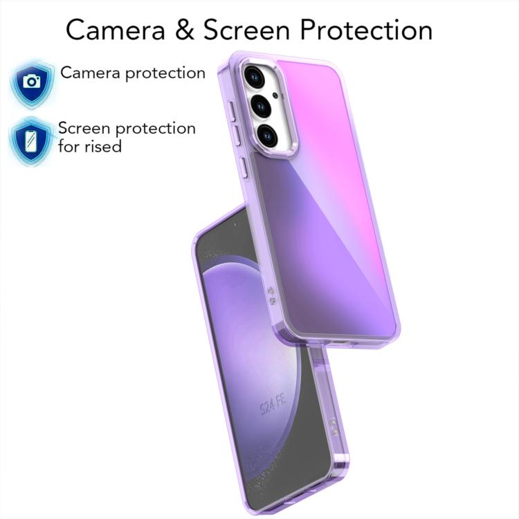 For Galaxy S24 FE 5G Plating Gradient Discolor Phone Case