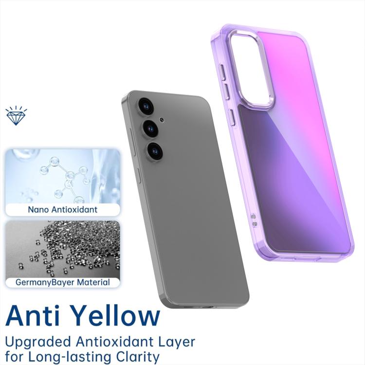 For Galaxy S24 FE 5G Plating Gradient Discolor Phone Case