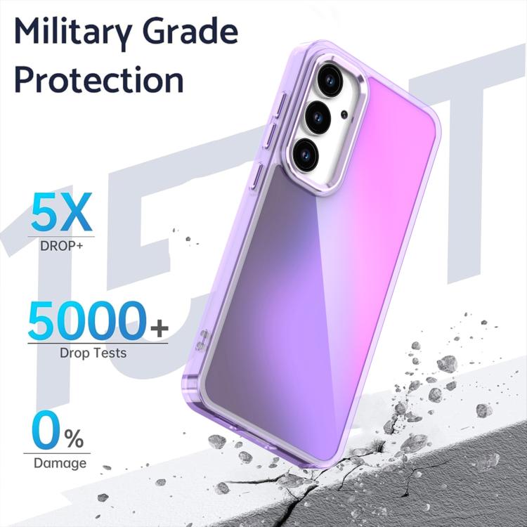For Galaxy S24 FE 5G Plating Gradient Discolor Phone Case