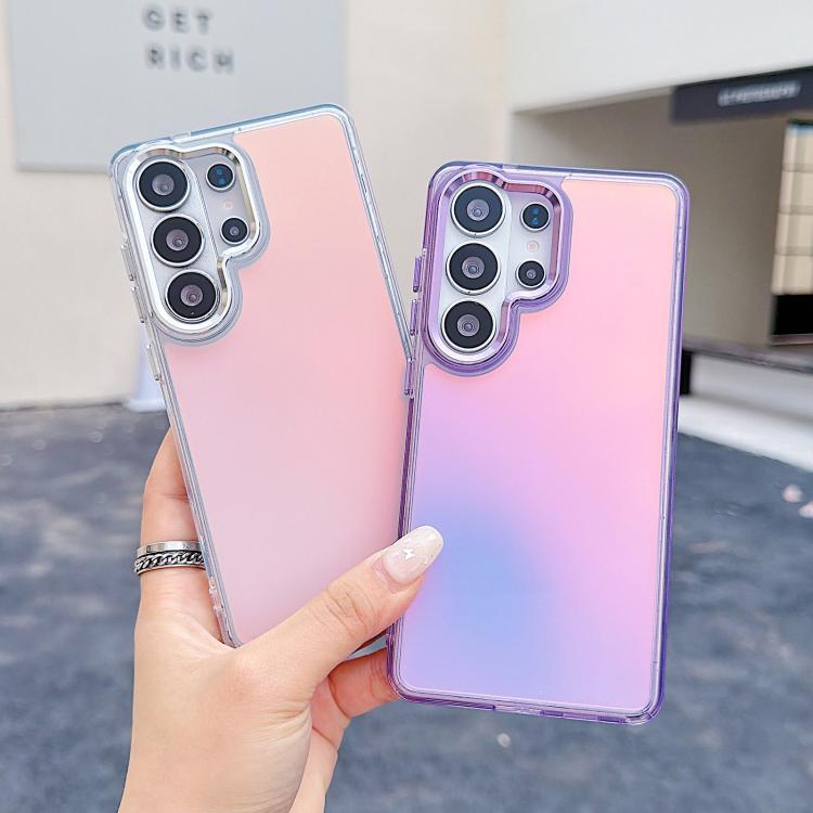 For Galaxy S25 Ultra 5G Plating Gradient Discolor Phone Case