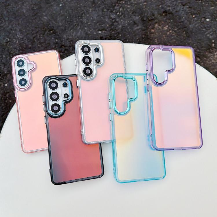 For Galaxy S25 Ultra 5G Plating Gradient Discolor Phone Case