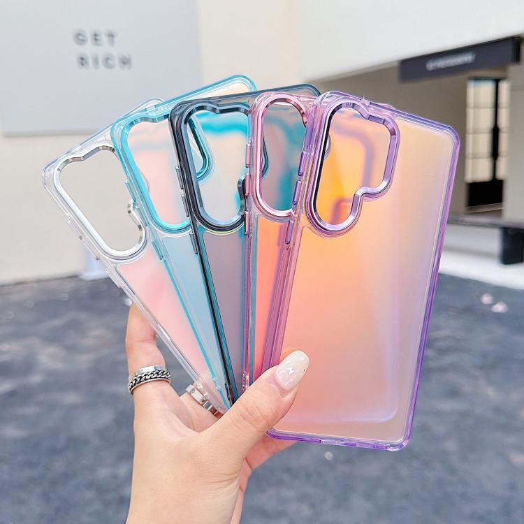 For Galaxy S25 Ultra 5G Plating Gradient Discolor Phone Case
