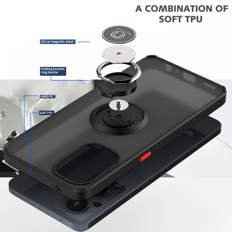 For Realme 14 5G Global Q Shadow 1 Series TPU + PC Phone Case with Ring