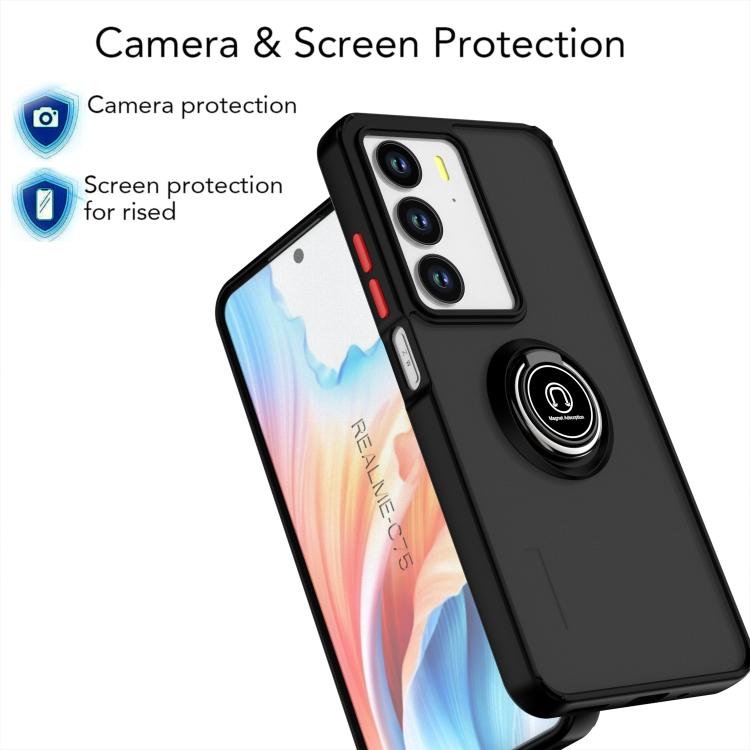 For Realme C75 4G / 14x Global Q Shadow 1 Series TPU + PC Phone Case with Ring