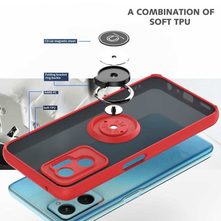 For Realme 9i 4G / OPPO A36 Q Shadow 1 Series TPU + PC Phone Case with Ring