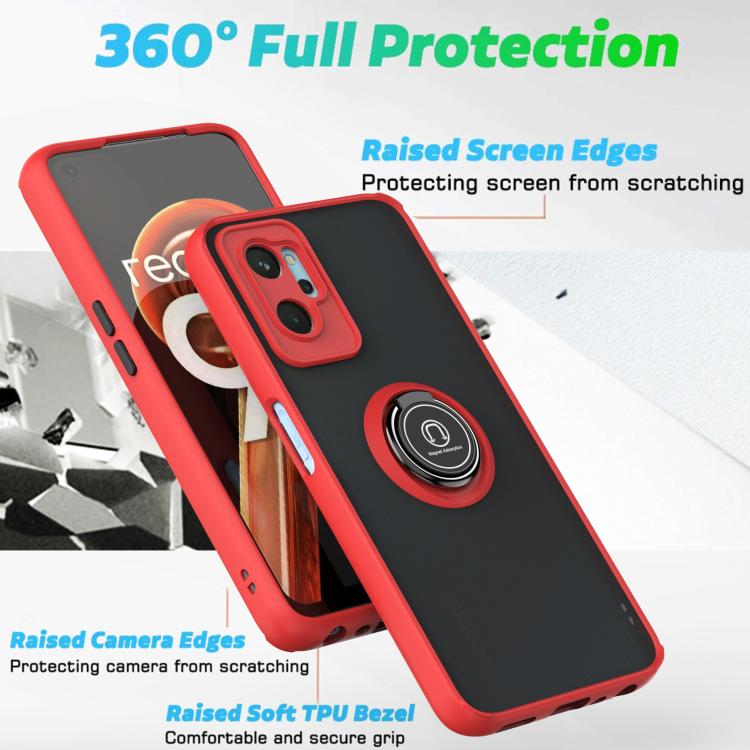 For Realme 9i 4G / OPPO A36 Q Shadow 1 Series TPU + PC Phone Case with Ring